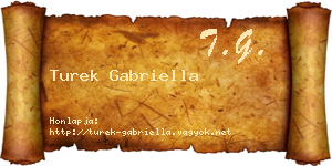 Turek Gabriella névjegykártya